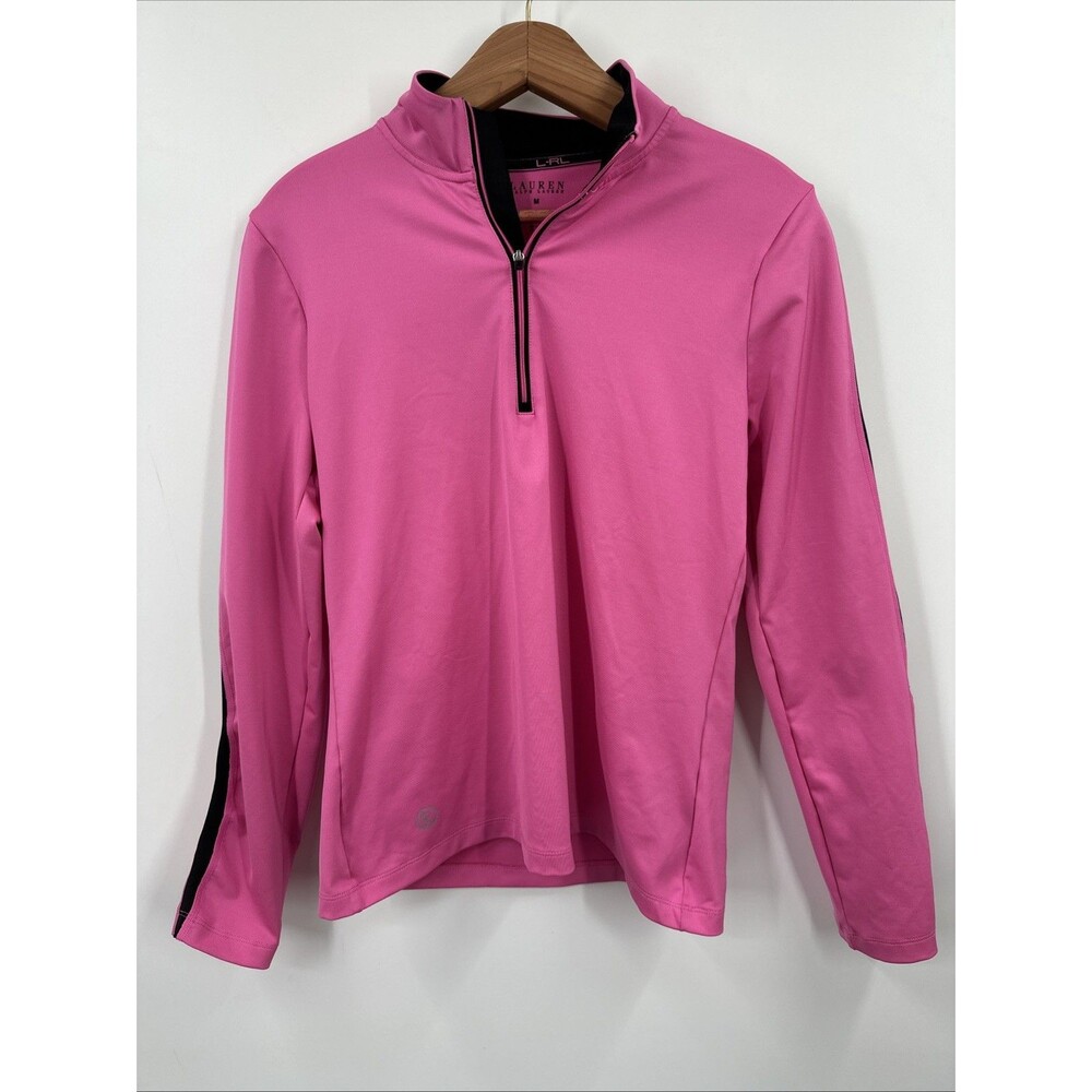 Lauren Ralph Lauren Top Medium Pink 1/2 Zip Golf Walking Long Sleeve